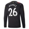 8855 MAILLOT MANCHESTER CITY EXTERIEUR MANCHES LONGUES MAHREZ 2022 2023