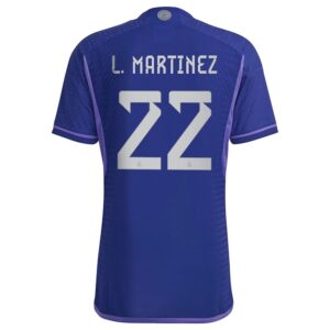 PACK ARGENTINE EXTERIEUR LAUTARO MARTINEZ. ENSEMBLE ADULTE MAILLOT ET SHORT 2022-2023