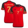 11017 MAILLOT BELGIQUE DOMICILE DE BRUYNE 2022 2023