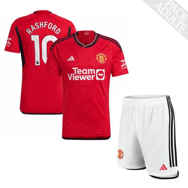 PACK MANCHESTER UNITED DOMICILE RASHFORD ENSEMBLE ADULTE 2023-2024