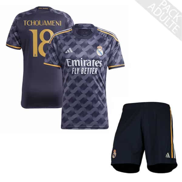 PACK REAL MADRID EXTERIEUR TCHOUAMENI ADULTE 2023-2024