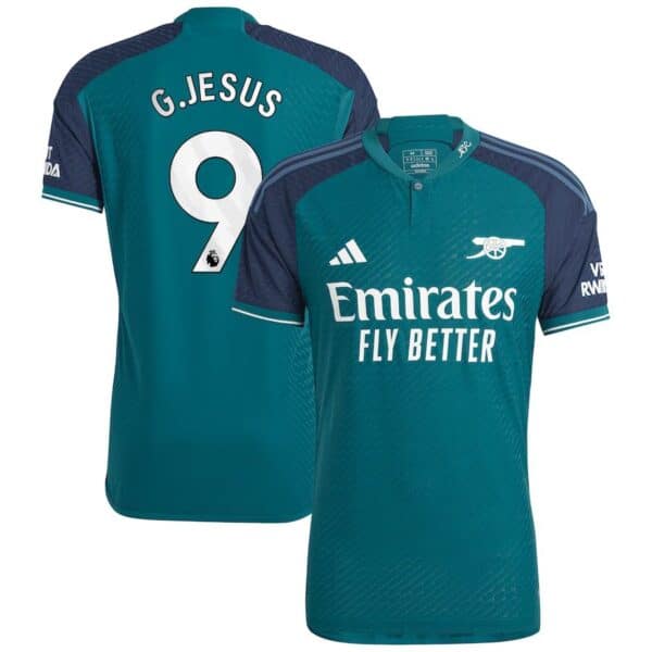 MAILLOT ARSENAL THIRD GABRIEL JESUS VERSION AUTHENTIC 2023-2024