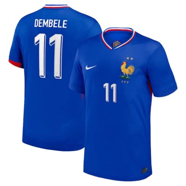 MAILLOT FRANCE DOMICILE DEMBELE SAISON 2024-2025